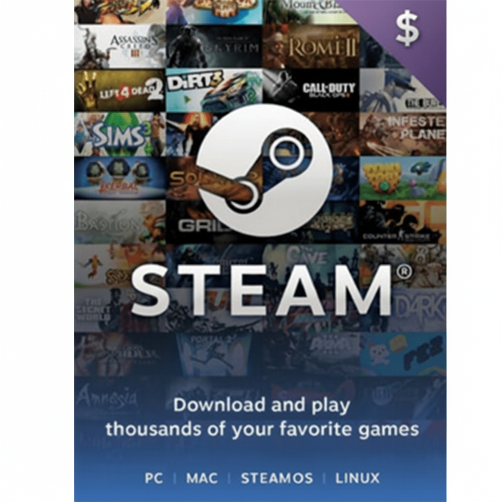 Steam Gift Card - $ Only